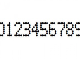 喷码字体25,喷码数字字体,打码数字字体,生产日期点阵字体,单排机打点阵数字字体,可用于打印喷码