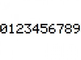 像素字体8,像素数字字体,标签数字字体,条码数字字体,可用于打印标签、条形码