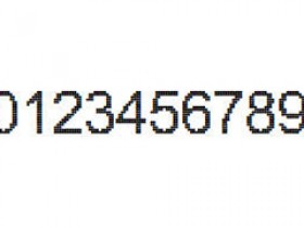 像素数字字体27,条码数字字体,标签数字字体,像素数字字体,可用于打印标签、条形码
