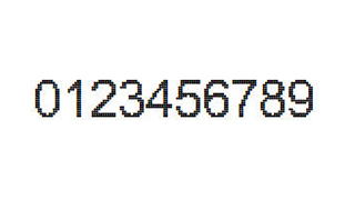 像素数字字体27,条码数字字体,标签数字字体,像素数字字体,可用于打印标签、条形码